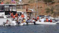 Dinghy get together at Steve and BJ's from H & S Marina Del Rey